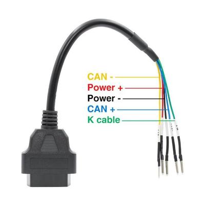 Auto OBD2 Diagnoseadapter OBD2 Stecker Jumper-Schnittstelle Verlängerungskabel Werkzeug Auto-Verlängerungskabel 16Pin CAN +- K-Leitung