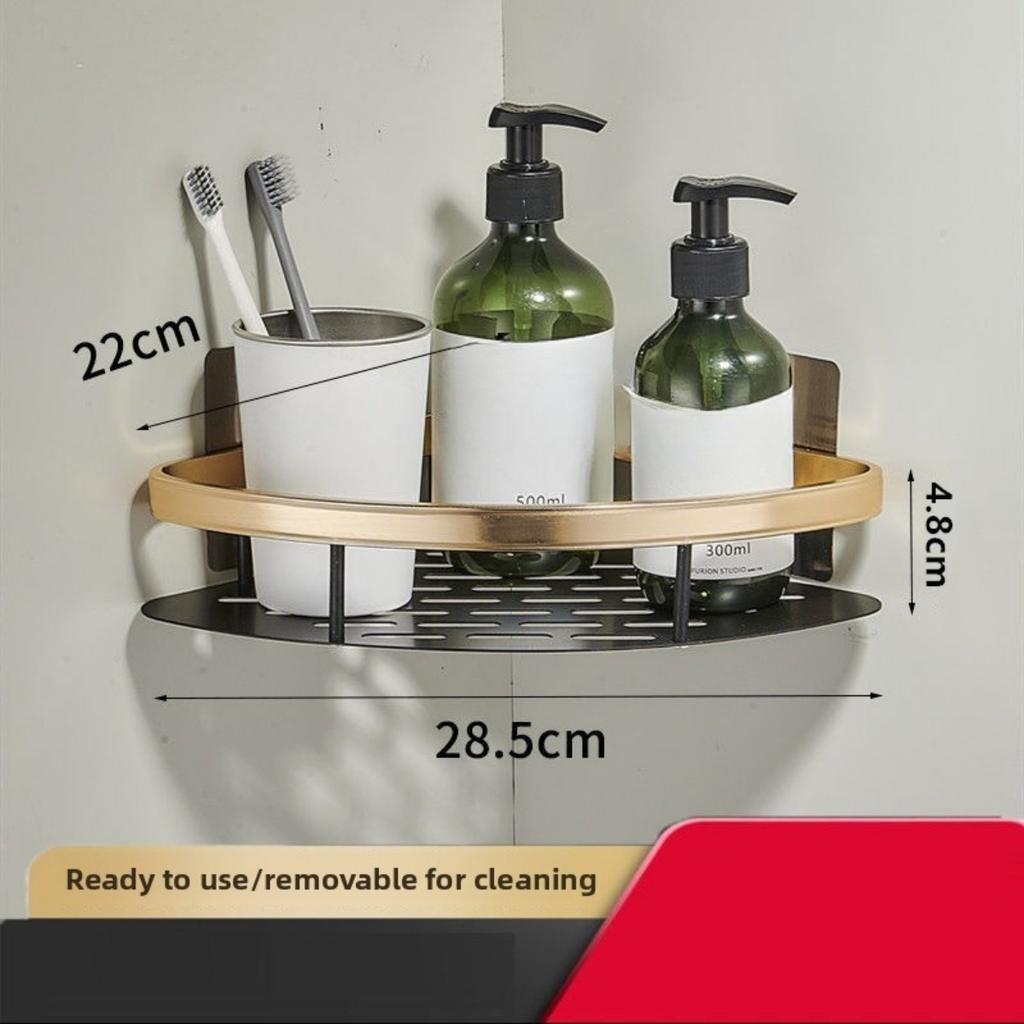 Light Luxury Shelf, Bathroom Towel Rack, Storage Rack, Bathroom Non Perforated Shelf, Bathroom Suction Cup Shelf