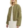 Jack & Jones Leila Bomber Jacket Zip Closure Green Olive