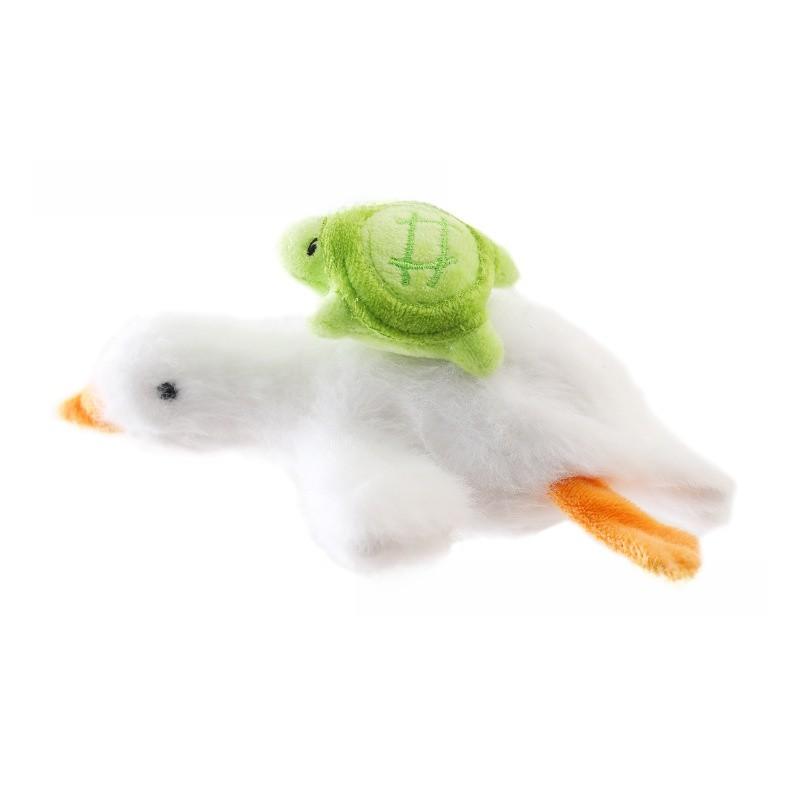 Plush Cat Chewing Toy With Sound And Moving Bird For Interactive Play
