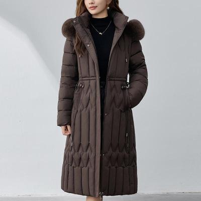 Sleeves Detachable Fashion Woman Winter Long Coats Hooded Faux Fur Collar Thick Warm Parkas Women's Jackets