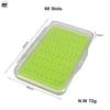 Premium Fly Fishing Box with Slit Silicone Insert Transparent Plastic Lure Storage Case Fishing Tackle Box for Nymphs Dry Flies