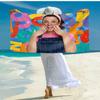 Ultra-Soft Beach Towel with Ms. Rachel Theme,Ideal for Pool - Camping, Diving - Perfect Travel Essential, Vibrant Beach Towel.