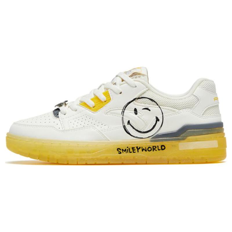 

Anta Young Generation Anti-Slip Wear-Resistant Low-Top Skateboard Shoes Women s White Yellow Sneakers 122328081-7 39
