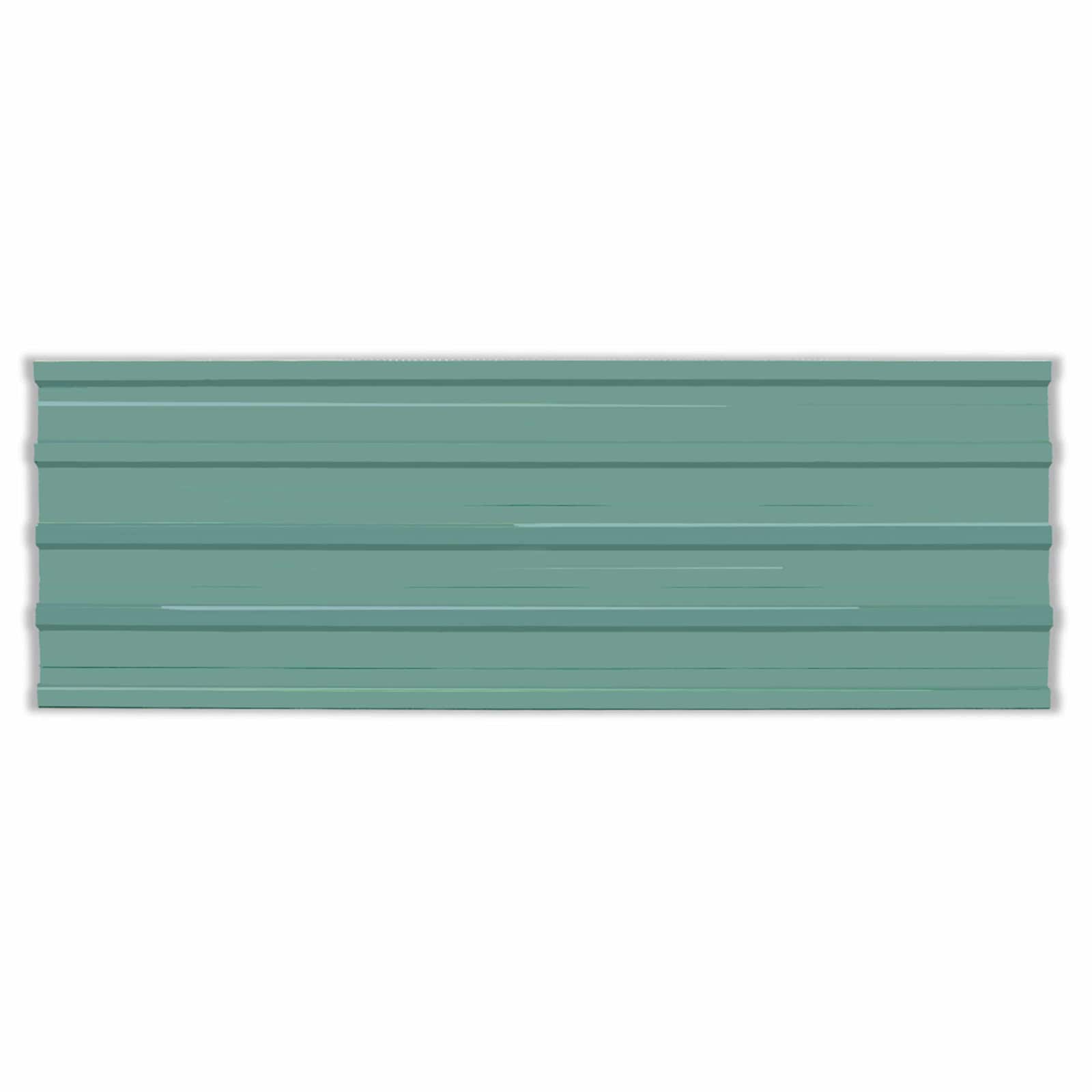 Dachplatte 12 Stück Grün 129 x 45 cm Verzinkter Stahl