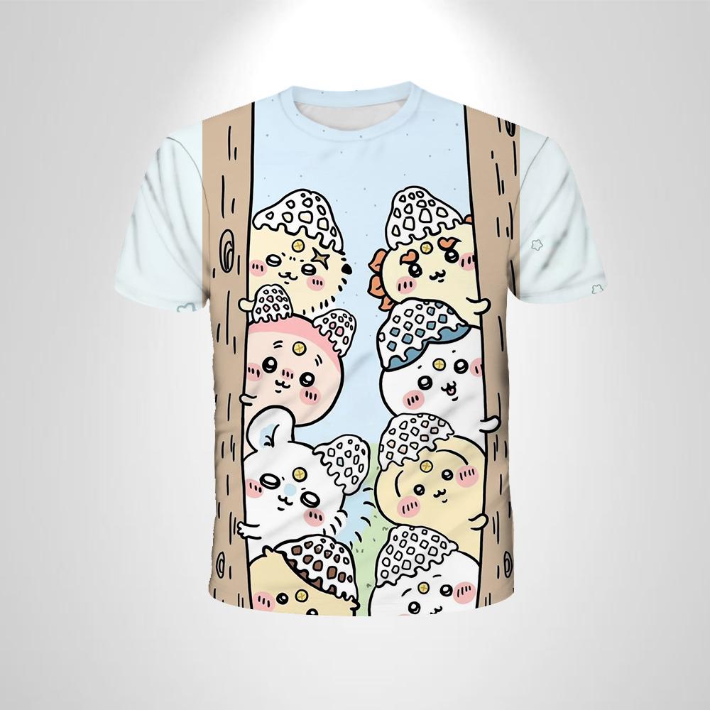 Summer Cute 3D Simple Fresh T-shirt  Anime Casual Breathable Oversized Comfortable Women Short Sleeved T-shirt