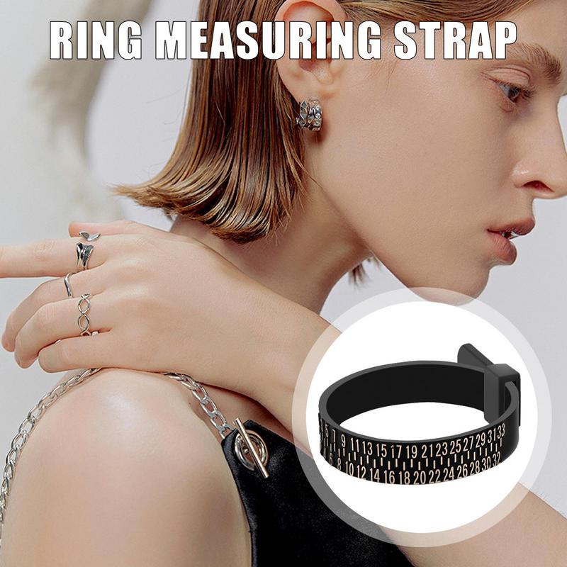 Finger Size Measuring Ring Belt Reusable Soft Jewelry Rings Sizing Tool For Hand Finger Circumference Measurement