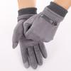 Suede Gloves Men's Autumn and Winter Windproof Warm Touch Screen Piled Thickened Riding Driving Motorcycle Cotton Gloves