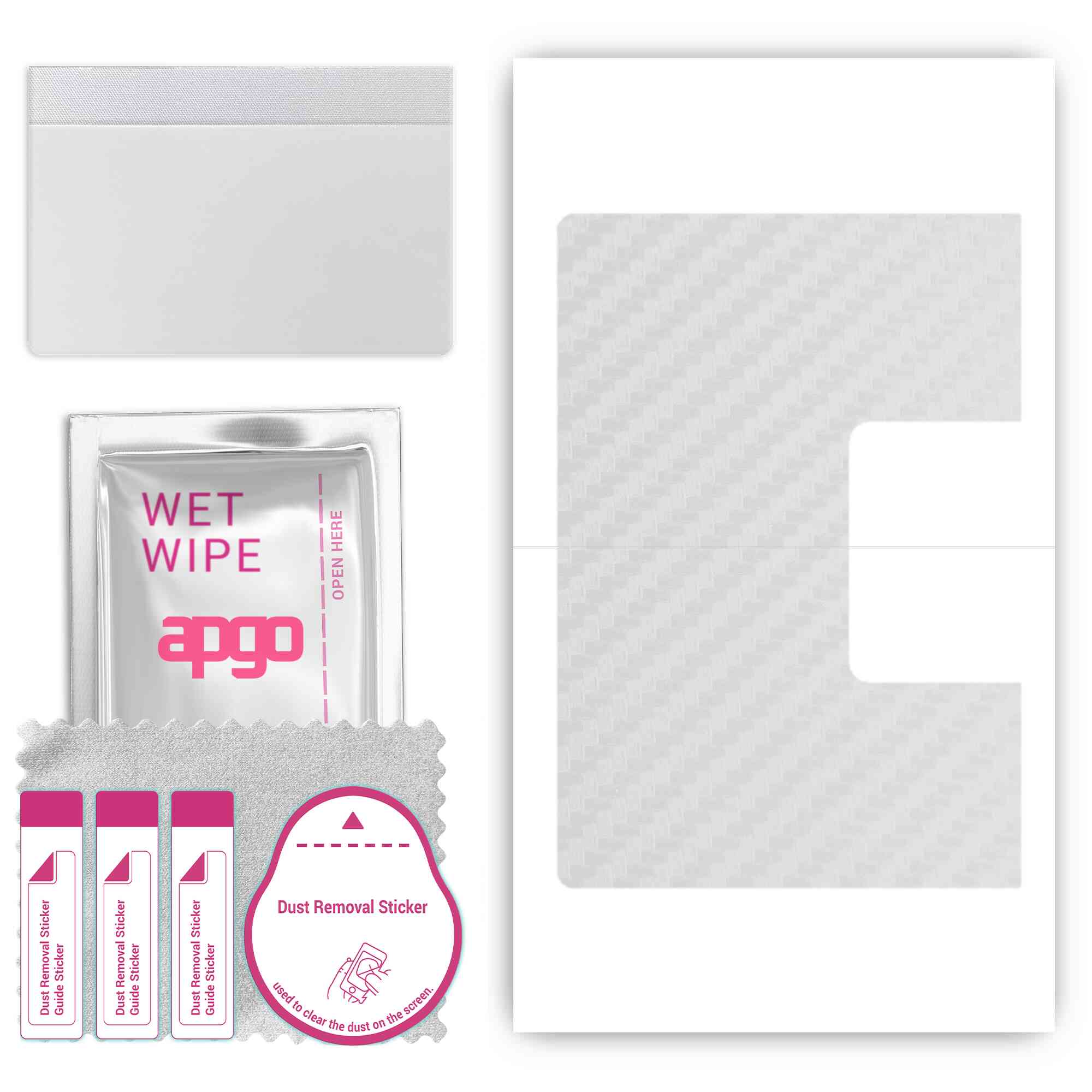 

apgo Protective Skin Sticker for the back compatible with Lenovo Yoga Tab 3 Plus, Wrap Film, Foil, Vinyl - Pattern Transparent Carbon