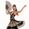 Vintage Flower Folding Fan Decorative Hand Held Fan with Plastic Ribs Portable Dance Wedding Party Fan Women Birthday Gift