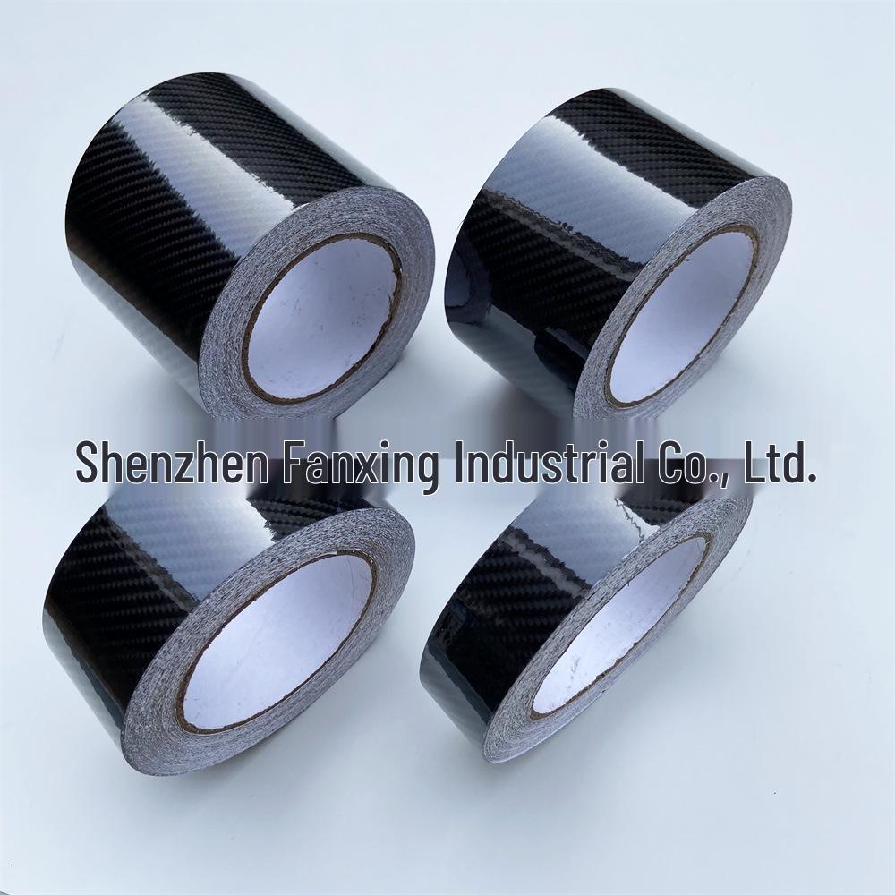 Cross-border 3D Matte Gloss Black Carbon Fiber Car Wrap Film - Available In 3/5/7/10CM for Electric Cars