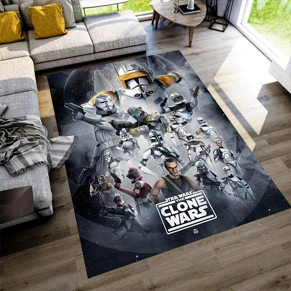 Star Wars Floor Mat Suitable for Dining Room Balcony Game Room Dormitory Anti-slip Rug Anime Office Decor Gift for Festivals