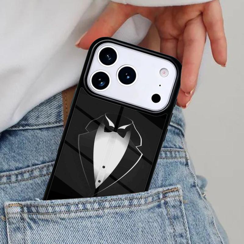 Cool Man Suit Shirt Tie Phone Case for iPhone 16e 15 14 13 12 17 Pro Max Plus Air 17pro Cover Coque