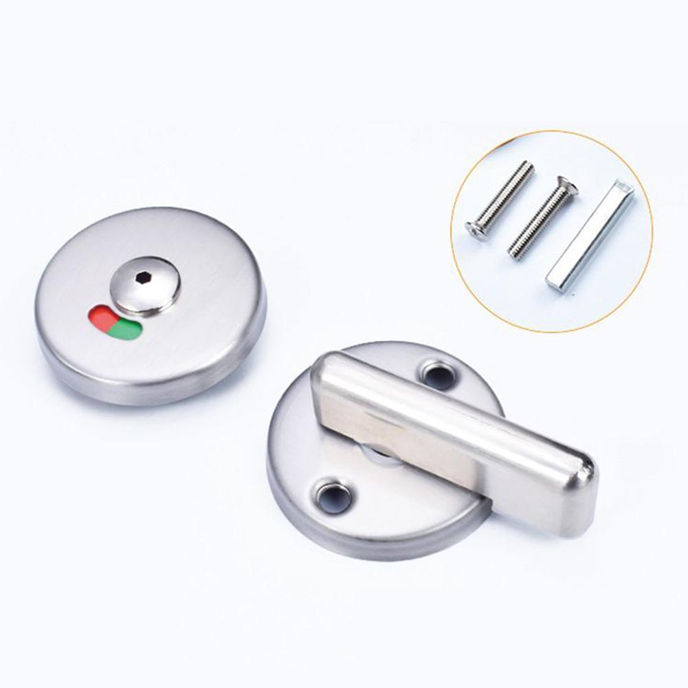 Stainless Steel Indicator Bolt for Bathroom Privacy Engaged and Vacant Door Lock for Public Restrooms and Toilets