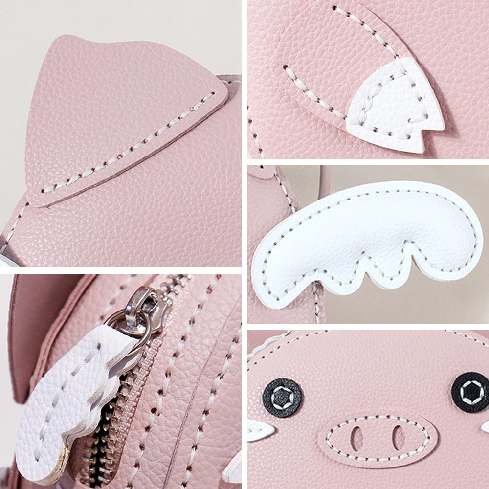 1set Faux Leather Pieces Materials,  DIY Sewing Cute Bag Template, DIY Making Mini Pig Shoulder Bag Leather Design Stencil Molds