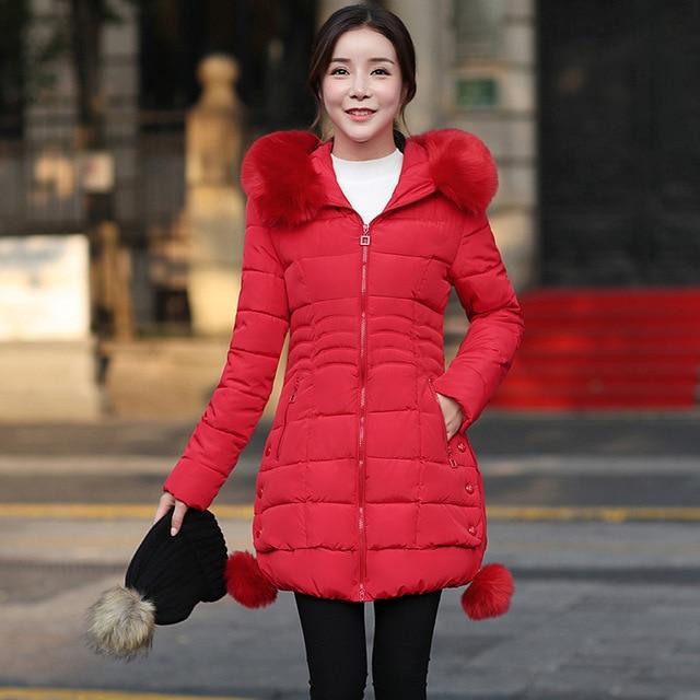Parky z umělé kožešiny Ženy Nové Nové Zimní Péřová Bavlněná Bunda Ženy Silný sníh Zimní kabát Dámské Oblečení Dámské bundy Parky