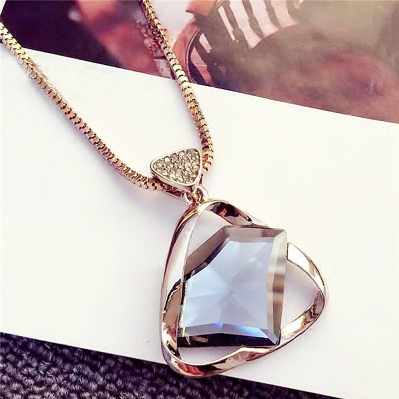 Geometry Pendant Necklace Sweater Long Chain Necklace Jewelry