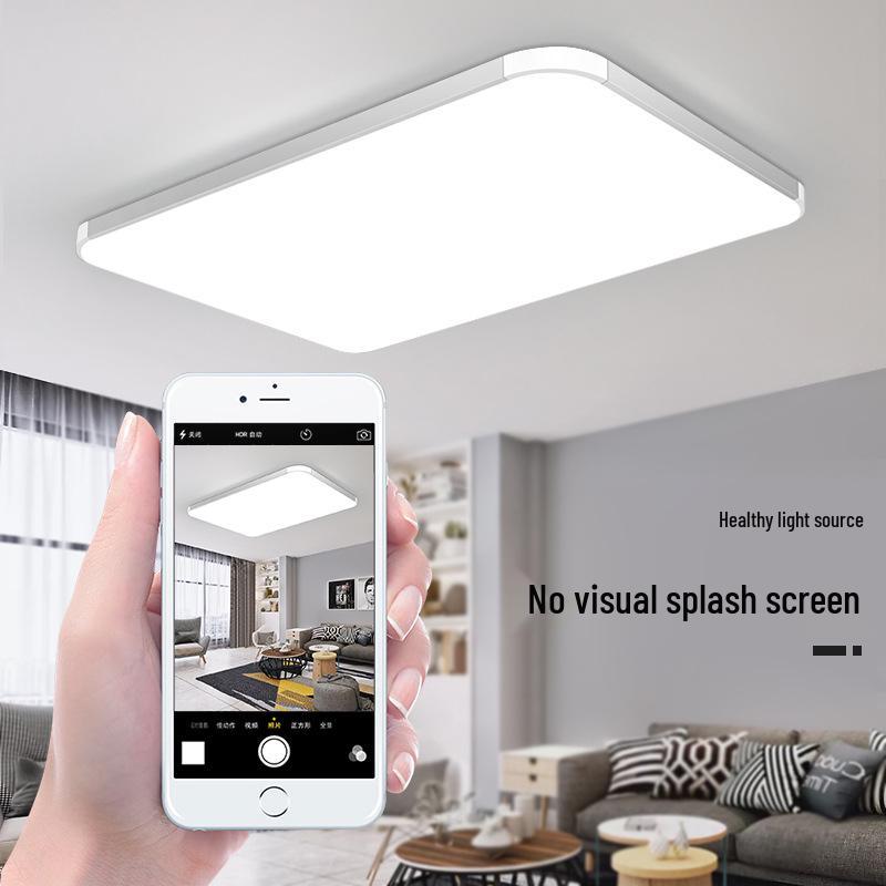 Full Spectrum LED Ceiling Light - Modern Rectangular Fixture for Living Room, Bedroom, Dining Room, Study.