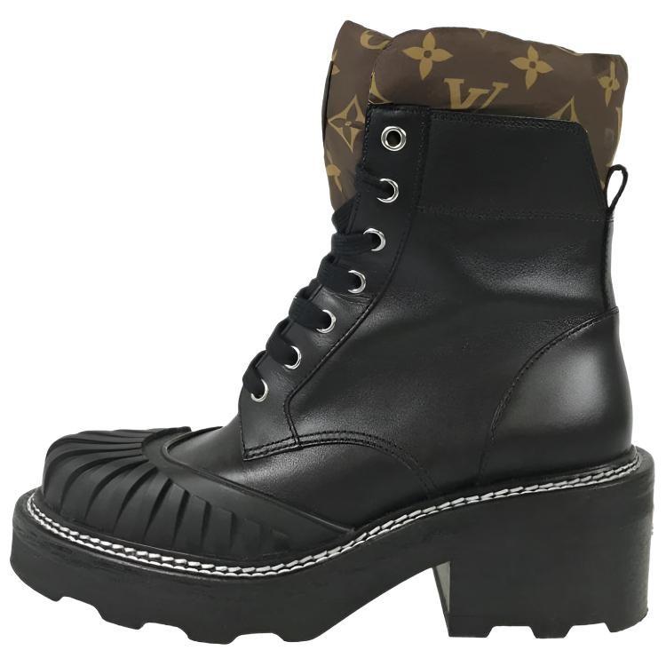 Louis Vuitton Beaubourg Louis Vuitton LV Ankle Boots Women's Black 1A94N4