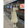 Fake Two-piece Plaid Dress Girl Student New Middle School High School Student Retro National Style Small Milk Good Dress