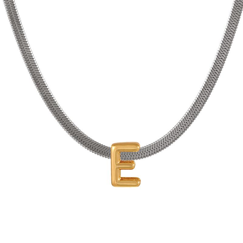 

2025 Hot-Selling Titanium Snake Bone Chain Necklace, 26 Letters, Light Luxury Halloween Jewelry for Women