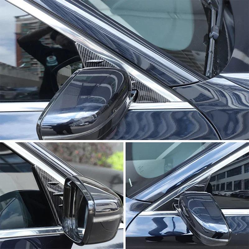Exterior Car Accessories For BMW 5 Series G30 2018- ABS Car Rearview Mirror Side Triangular Spoiler Trim Panel Cover