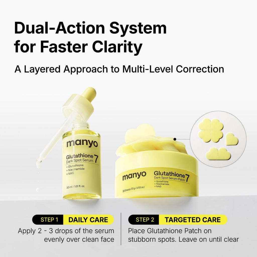 MANYO FACTORY Glutathione 7 Dark Spot Serum Niacinamide 50000ppm Brightening Blemish Care 30ml