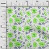 oneOone Cotton Flex Fabric Leaves & Peony Floral Print Fabric By The Yard 40 Inches