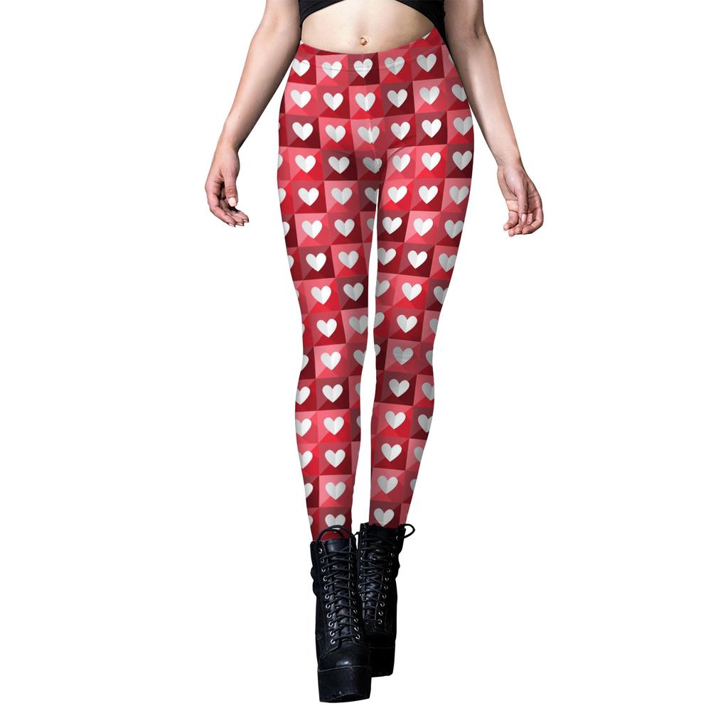New Women's Pants Western Valentine's Day Love Printed Yoga Leggings
