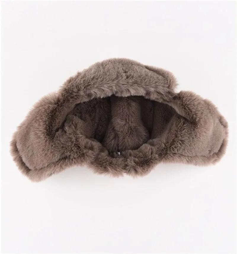 Men Winter Trapper Aviator Trooper Earflap Warm Russian Windproof Ski Hat Bomber Hats