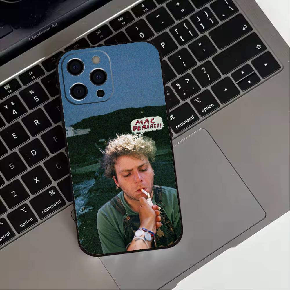 

Mac D-DeMarco Singer Phone Case For iPhone 17,16,15,14,13,12,11 Plus,Pro Max,XS,Soft Silicone Black Cover iPhone16se4