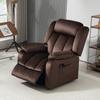 Sillón Elevador Reclinable con Función de Masaje y Calefacción Lumbar, Sillón Reclinable con Mando a Distancia y Bolsillos Laterales, Marrón