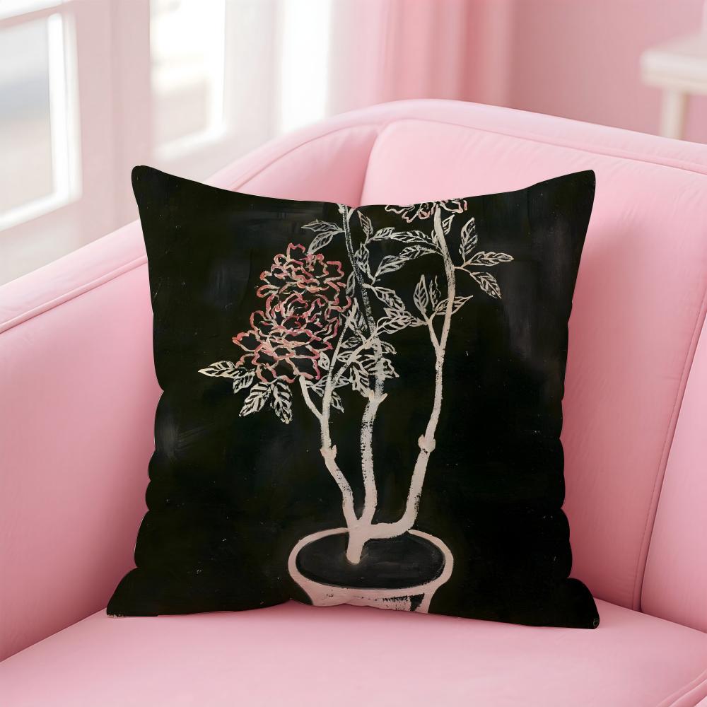 elegant shape ART SSanyu Cushion Cover Pillow Case Soft Skin Friendly Fabric Comfort  Concealed Zipper