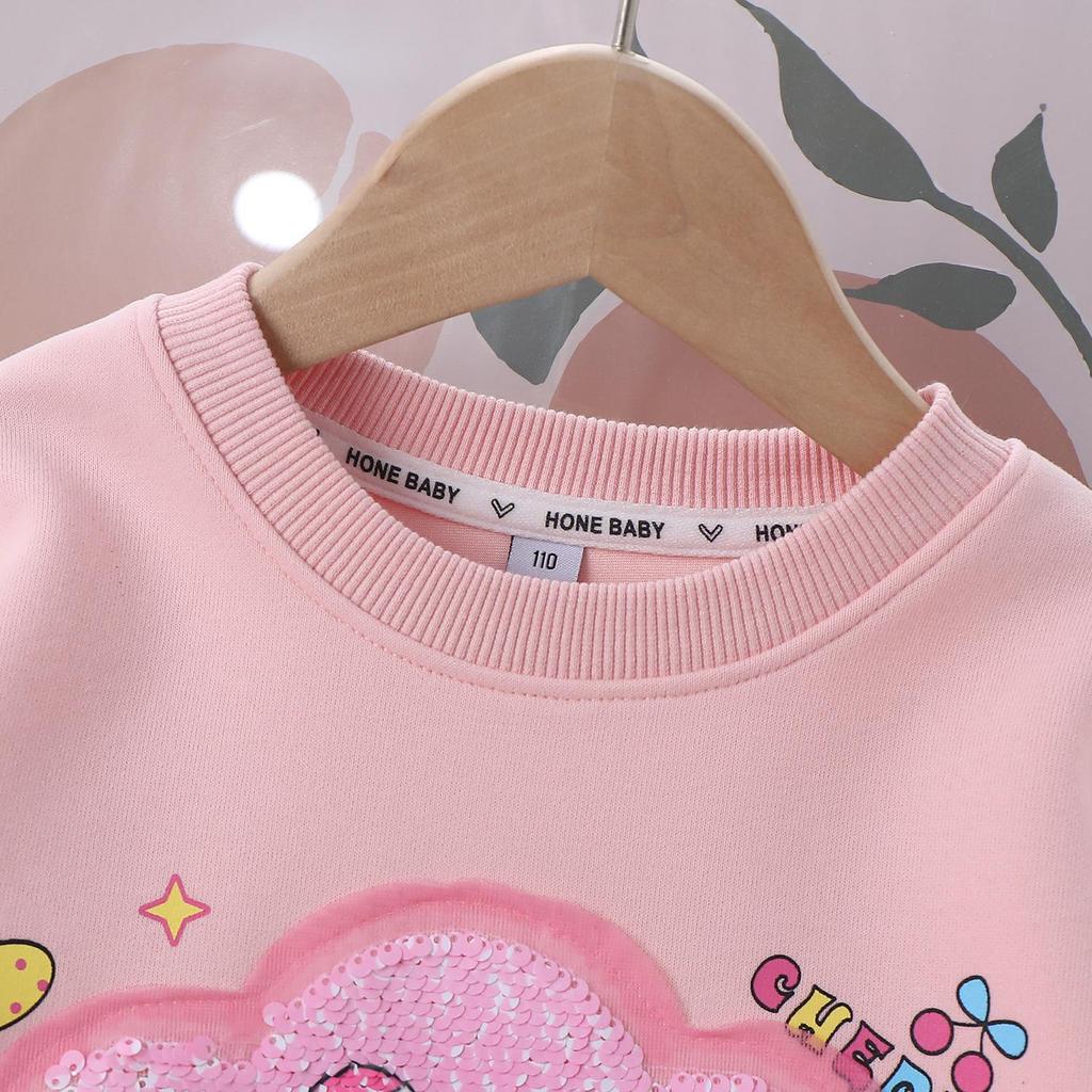 My Melody & Kuromi Farbwechselndes Pailletten-Sweatshirt für Mädchen - Frühling/Herbst 2025 Edition