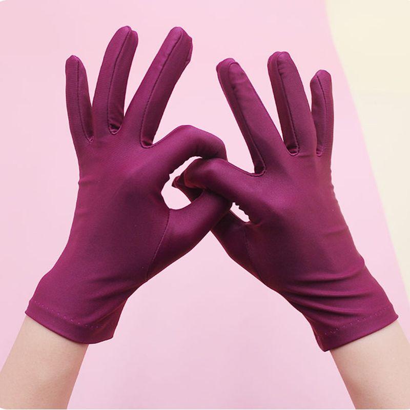 Men's and Women's White Etiquette Gloves Thin Elastic Jewelry Dance Photography Hotel Western Restaurant Emcee Summer Sun Protection Buddha Worship