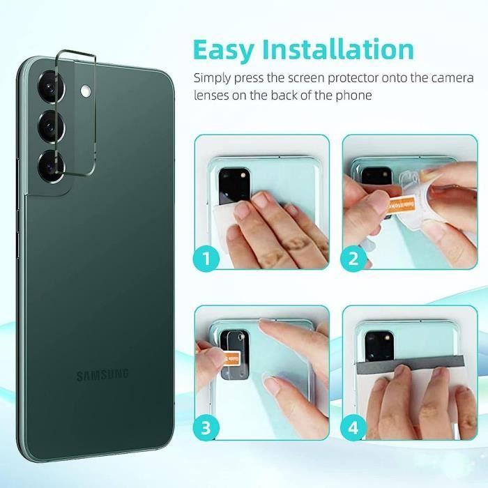 2 Verres Trempés Caméra Arrière pour Samsung Galaxy S22+ (S22 Plus)