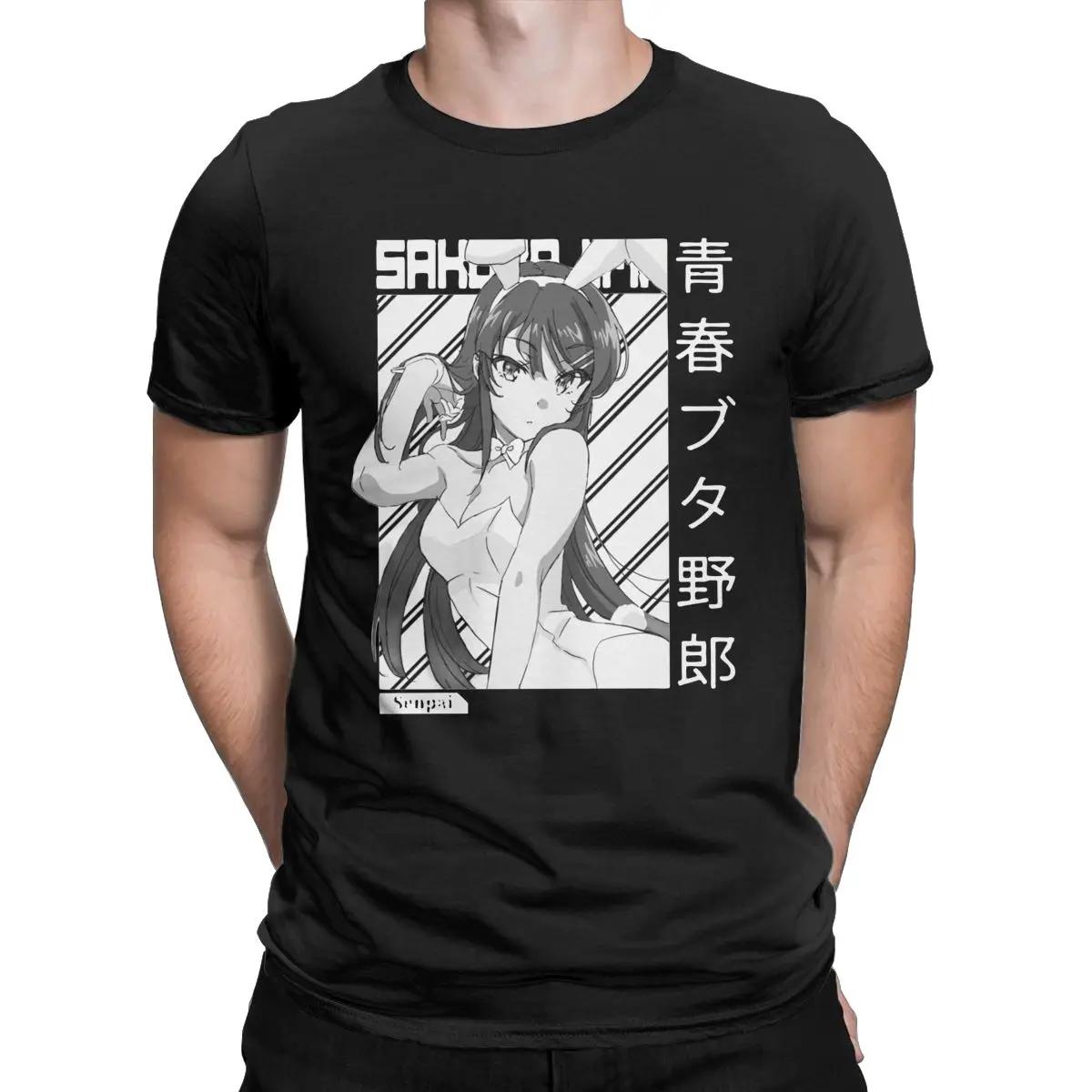 

Mai Sakurajima T-Shirt Men Women Round Collar Cotton T Shirt Rascal Does Not Dream of Bunny Girl Senpai Short Sleeve S