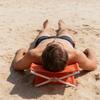 1Pc Folding Beach Pillow, Portable Outdoor Headrest, Camping Folding Cushion, Beach Leisure Pillow, Compact And Portable, Does Not Take Up Space