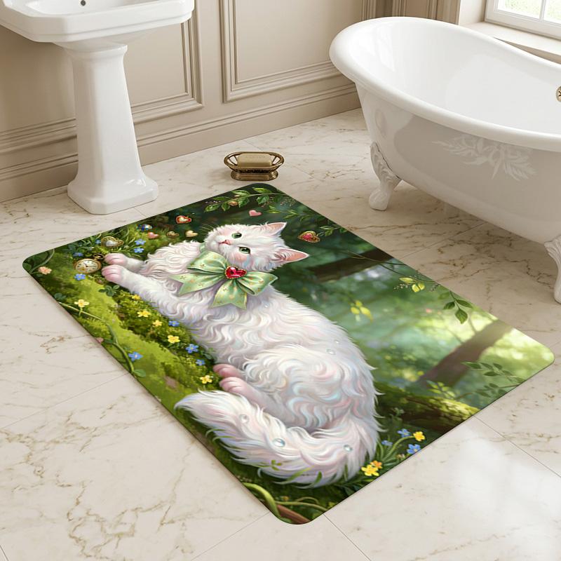 Cat Garden Living Room Nonslip Area Rug Soft Carpet For Bedroom Game Playroom Sofa Office Home Decor Doormat Christmas Gift C929165