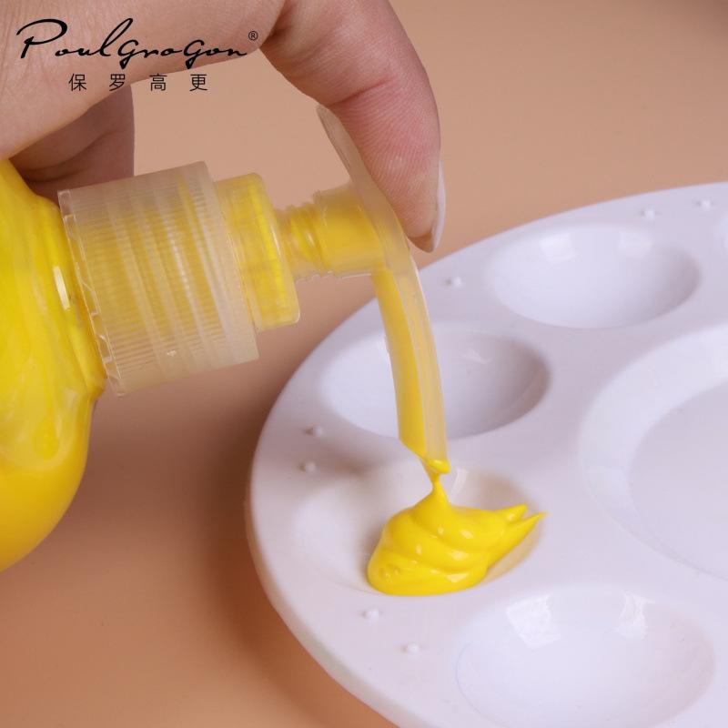 

12 Colors Large Washable Paint for Kid (16.9oz,500 Ml), Acrylic Bulk Paint Supplies Non Toxic , Craft DIY,Poster Finger Paint жовтий