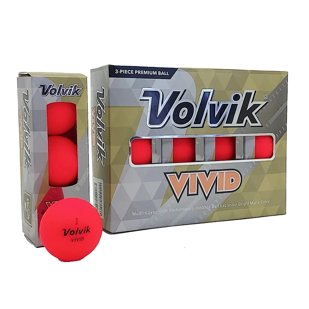 

Volvik 2022 Volvik Golf Balls VIVID 22 Red 1 Dozen (12 Balls)