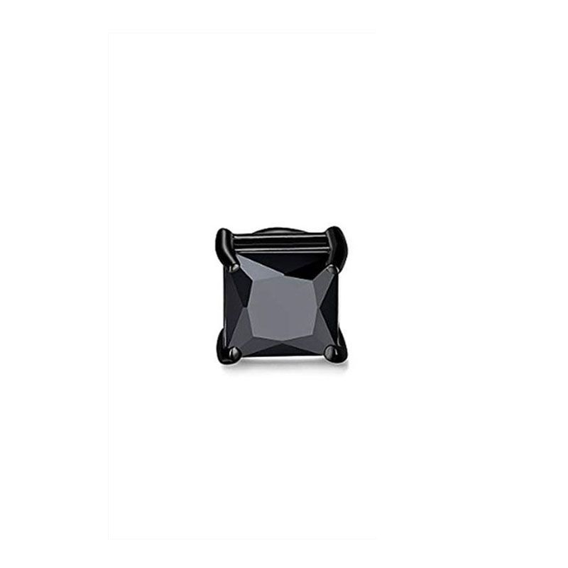 

Magnetic Zircon Boys and Girls Titanium Steel Handsome Black Diamond Square Black Diamond 6mm 1 only