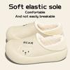 Fashion Waterproof Cotton Slippers for Women's Winter New Indoor Home Plush Warm Bag with Thick Sole and Anti Slip Cotton Shoes for Men