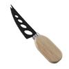 Cross-Border Cheese & Fruit Knife Set: Black Cheese Knife, Butter Spreader, Fork with Rubberwood Handle.