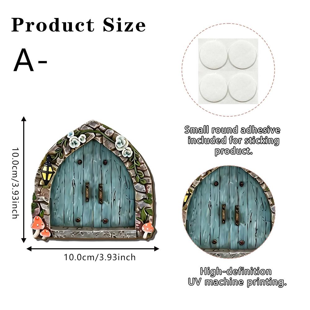 Fairy-tale Cottage Wooden Door, Garden Wall Decorations, Corner Ornaments, Courtyard Landscaping, Miniature Landscape, Atmosphere Effect