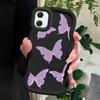 Purple Butterfly Soft Phone Cover for Samsung Galaxy A52 A73 A12 A11 S24 Ultra 5G S23 S22 S21 S20 FE Wave Edge Shockproof Protective Rubber Case