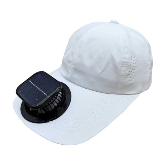 

Baseball Hat with Anti-UV Sun Protection Brim Built-in Silent Fan 3 Speeds Solar Dual Power USB Charging Quick-Dry Sun Hat небесно-голубой