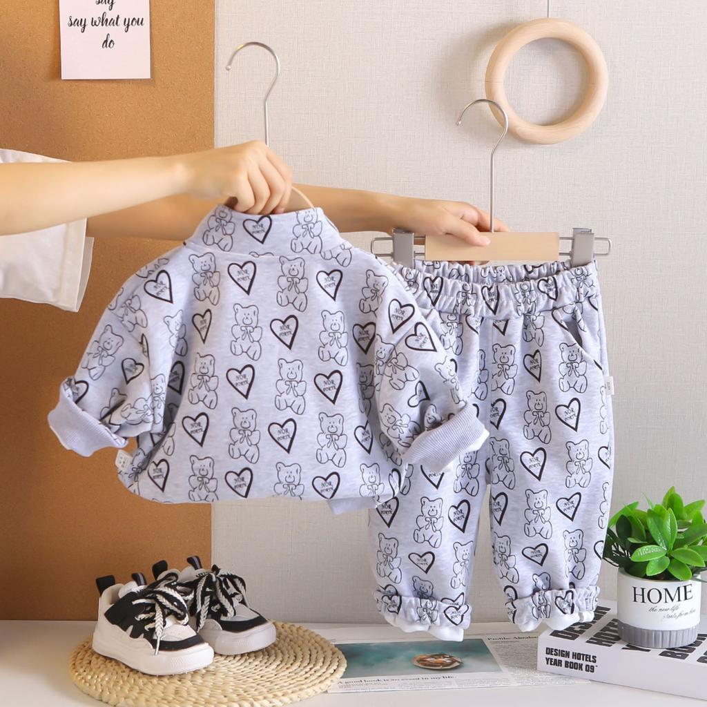 Детский повседневный комплект с длинным рукавом, удобные наряды для повседневной носки