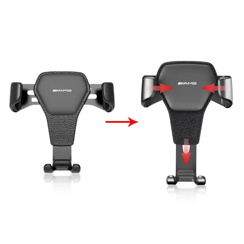 Gravity Car Phone Holder Smartphone Navigation GPS Holder Accessories Caps For Mercedes Benz AMG W204 W213 W205 W211 W212 W176