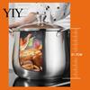 Rust Resistant Kitchenware Extra Tall Stainless Steel Soup Pot with Lid, Durable Kitchen Professional Home Maker Cookware Anti-Scalding Handles, Large